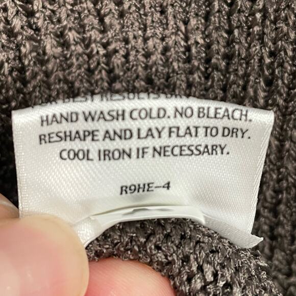 Eileen Fisher Brown Silk Blend Cardigan Sweater Pockets Normcore Minimalist XS - Picture 7 of 7